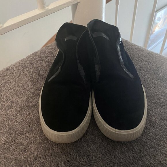 Vince Black Patton Suede High-top Slip-ons 39 9 - Picture 2 of 9